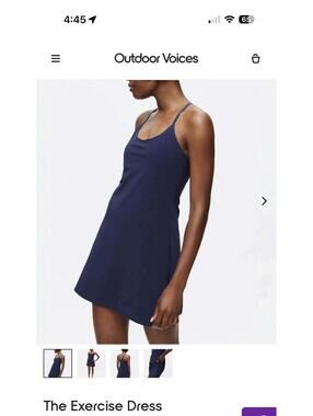 Outdoor Voices, The Exercise Dress, Navy, New, Size XL
